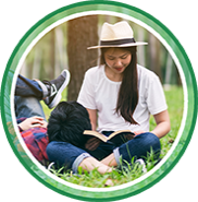 A reading couple highlighting a relationship resources link