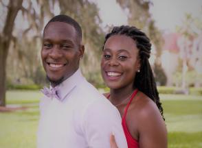 An outdoor couples' photo